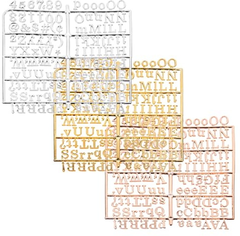 Zerodeko 3 pièces Set de Lettres Chiffres Symboles Plastique pour Tableau à Lettres Feutre Accessoires pour Message Maison Bureau Éducatif