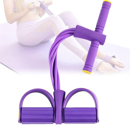 Cuerda de tensión multifunción, banda de resistencia de pedal de 6 tubos, cuerda de tensión con asas, equipo de ejercicio para principiantes y entusiastas del fitness, pérdida de peso, entrenamiento