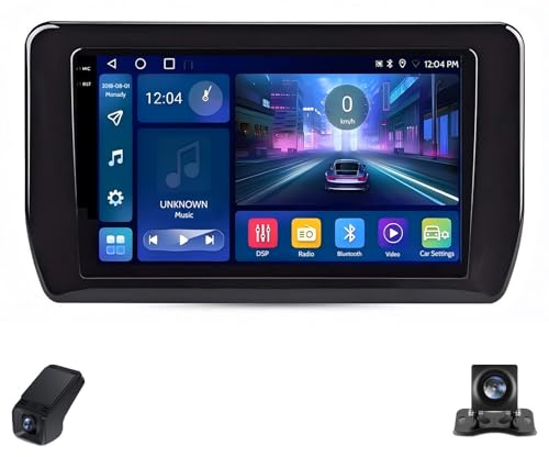Double Din Car Radio 2K Touchscreen for Toyota Avanza Veloz 2021-2023 Car Stereo 9inch Multimedia Player/CarPlay/AndroidAuto/Bluetooth/GPS/FM/AM/RDS/DSP/WIFI/Rear View Cam/ADAS DVR(C30Plus)