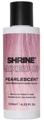 SHRINE Mixed Up PEARLESCENT Semi Permanent Hair Colour | 125ml | Ready-To-Use Nourishing Formula | Iridescent Pearlescent Finish | Locks Moisture & Prevents Dryness | Lasts Up To 16 Washes