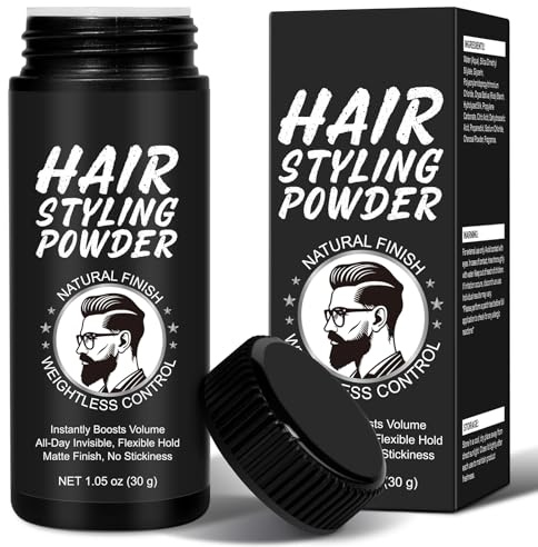 Texture Powder, Texture Powder for Men, Hair Styling Powders for All Hair Types, StylingPowders For Men, 24 Hour Hold, Natural Matte Hairstyle, Volumizing Styling Powders, Non-Sticky Formula-30g