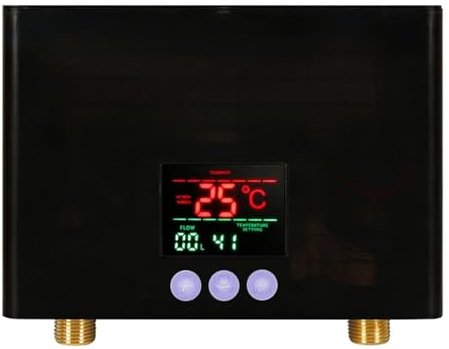 Chauffe-eau, Chauffe-eau électrique instantané intelligent à fréquence variable et température constante for et la douche domestique(Zwart)