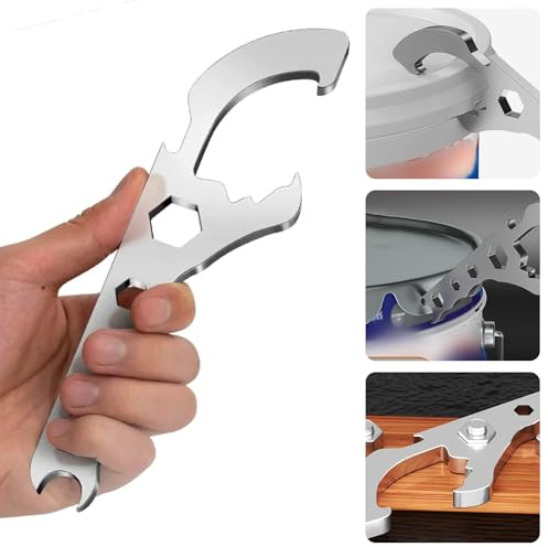 Bucket Pail Barrel Lid Opener Remover Lifter Wrench Tool, 8.3 Long | Multifunctional, Carbon Steel