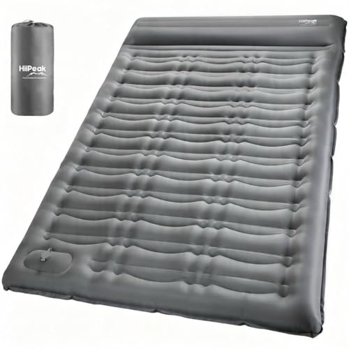 HiiPeak Esterilla Camping Autoinflable 2 plazas de 12 cm de Grosor – Colchón Hinchable Camping 2 Personas, Esterilla Hinchable Acampada Impermeable, Inflable Colchoneta Camping Ultraligera