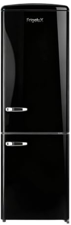 FrigeluX Réfrigérateur Combiné Rétro Vintage Noir 330 L CBNF330RND