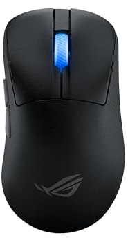 ASUS ROG Keris II Ace Wireless AimPoint Black Gaming Maus (ergonomisch, optischer Sensor ROG AimPoint Pro, 42.000 DPI, ROG Optical Micro Switches, USB, Bluetooth, 2,4-GHz-HF ROG SpeedNova, schwarz)