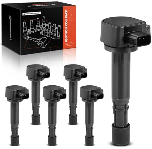 A-Premium Ignition Coil Packs Compatible with Acura, Honda & Saturn Vehicles - V6 3.5L 3.7L - MDX 2001-2009, Accord 2004-2007, Pilot 2003-2008, Ridgeline 2006-2008, Vue 2004-2007, Set of 6