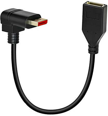 BolAAzuL 90 Grad DisplayPort Kabel Stecker auf Buchse 30CM, Rechtwinkliges DP 1.2 Verlängerungskabel, 4K@60Hz, 2K@144Hz, 1080P, DP Extender Audio und Video Adapterkabel für HP Dell Asus
