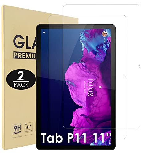 Hianjoo 2 Piezas Pantalla Protector Compatible con Lenovo Tab P11 / P11 Plus 11, Premium Cristal Tablet Salvapantallas Vidrio Templado para TB-J606F [9H Dureza Alta Claridad Sin Burbujas]