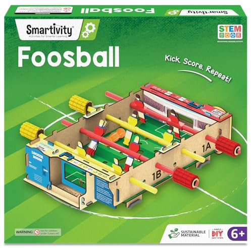 Smartivity Foosball Table Soccer Indoor Games for Kids Age 6-14 Years | Birthday Gifts for Boys & Girls | DIY STEM Educational Science Toy for Kids Age 6,7,8,9,10,11,12,13,14 Years
