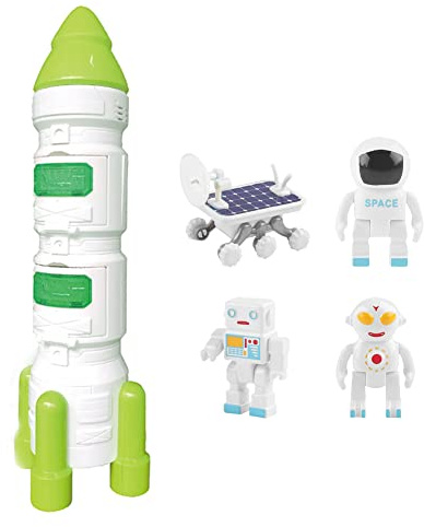 Razzo Spaziale Giocattolo per Bambini, Space Shuttle Avventura Spaziale Giocattolo con Astronauta Figura, Space Rover Giocattolo Razzo Giocattolo Educativo Giocattolo Playset Regalo per Ragazzi