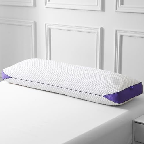 HOMELAB Adjustable Shredded Memory Foam Body Pillow, Cooling Long Pillow with Washable Cover, Full Support for Side Sleepers, Back, Hip & Leg Comfort, 1 Pack 20x52