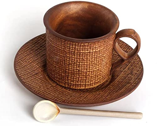 Tasses Tasse À Thé Tasse À Eau, Tasse Tasse À Café En Céramique Tasse À Expresso Italienne Et Soucoupe Ensemble Thé De L'après-midi Service À Thé Créatif Nostalgique Maison Latte Tasse Petit a ( Color