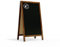 ALLboards Lavagna Nera da Gesso con Cavalletto 78x44 cm legno laccata, Struttura in Legno, Scrivibile con Gessetti e Pennarelli a Gesso, per Bar Ristoranti Locali