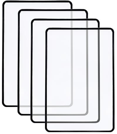 Mynoozi 4 Stück 3X Vollseiten Lese Lupe, Große und Leichte rechteckige Lupe, Leselupe für Senioren und Low Vision zum Lesen von Büchern, Zeitungen, Kleingedruckten (18 * 12cm)