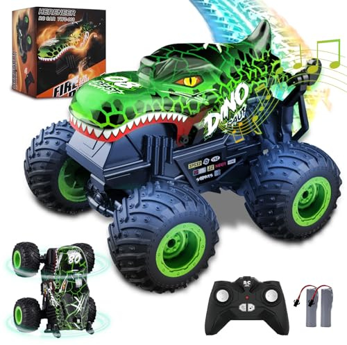IEEILULU Macchina Telecomandata, Monster Truck con Luce LED, Camion RC All Terrain, Auto Radiocomandata RC, Telecomandato Macchinine Regalo Bambina Bambino 4 5 6 7 8 9 anni