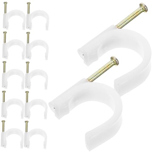 WHAMVOX 50piezas Sujeción De Cables Grapas Para Ethernet Tv Sujetacables Abrazadera De Liberación Rápida