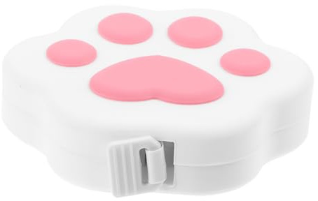 PHENOFICE Mini Ruban Rétractable à Bouton-poussoir Pour Mesures Corporelles Et Couture Pour Couturières Et Bricoleurs Design Mignon De Patte De Chat