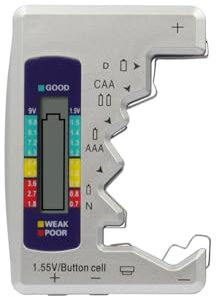 SIGANDG Digitaler Batterietester,LCD Display Digital Checker,Batteriemessgerät,Einfach und Schnell,für AA AAA C D N 9 V 1,5 V Knopfbatterie