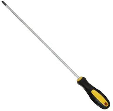 Destornillador extendido, Destornillador de estrella ranurado largo, mango de goma, herramientas de destornillador eléctrico magnético multiusos de 410mm(Cross Screwdriver)