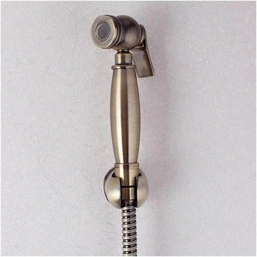 Pulvérisateur de bidet à main en laiton vintage avec tuyau en acier inoxydable de 150 cm, idéal pour l'hygiène intime et la cuvette de toilette