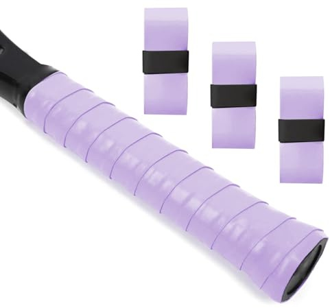 Tennis Racket Grip Tape, 3 Pack Precut Anti Slip Tennis Grip Tape Purple