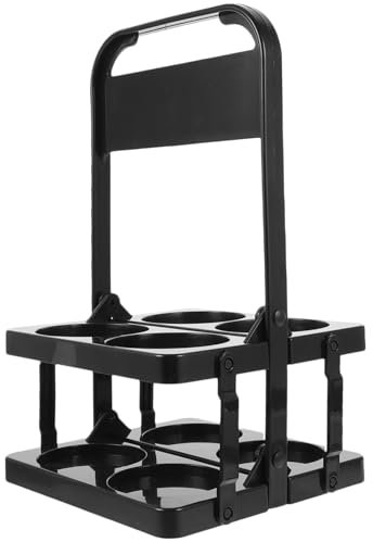 ULDIGI Cesta Plegable para Cerveza y Vino 4 Botellas De Plástico Resistente Asa Portátil Organizador para Hogar y Fiestas