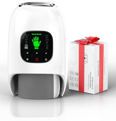 FadFun Hand Massager with Heat and Compression,Hand Massage for Hot and Cold Therapy Relief, Wrist Massager for Arthritis and Carpal Tunnel Relief,6 Modes and 6 Intensity Levels,Gifts for Mom Dad