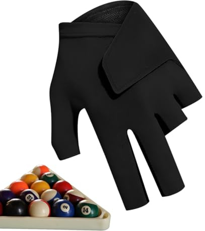 Tanakeji Guanti da biliardo – Guanti traspiranti con tre dita – Guanti da biliardo traspiranti appositamente progettati per giocatori maschi, per giocatori di queue sport e bowling e per