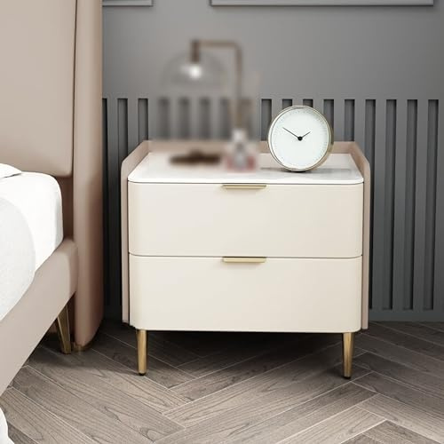 LED vit matstol sminkbord med spegel och låda kompakt sminkbord för förvaring av kosmetika perfekt för sovrum och omklädningsrum (60 cm)