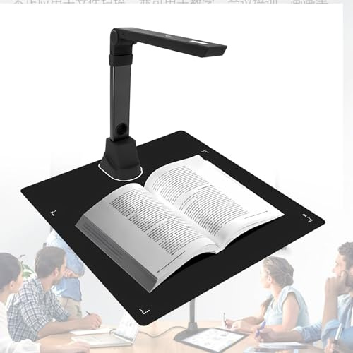 High Definition Book Scanner Camera, Portable Document Scanner with LED Light and OCR for Teachers Library and Home Office