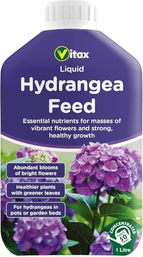 Vitax Hydrangea Liquid Feed 1 Litre – Concentrated Plant Food for Bigger Blooms & Healthier Growth | Makes 225L | Ideal for Potted & Garden Hydrangeas