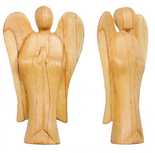 Woru Engel handgeschnitzt aus Hibiskus-Wood, Holz-Engel, Grösse:ca. 20 cm