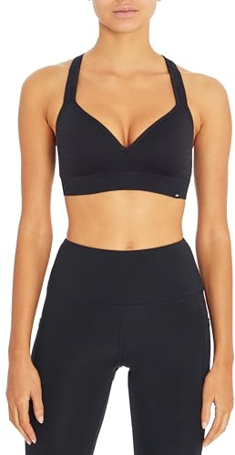 Marika Women's Johanna Molded Cup Seamless Sports Bra, Opaque, Black, M