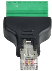 euroharry RJ45 Stecker auf Terminal Block 8-Pin Adapter LAN | Netzwerkstecker Ethernet Converter Male to 8 pin Screw(2xStecker)