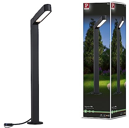 Paulmann 94547 Luminaria exterior LED Plug & Shine Baliza Ito orientación vertical IP65 1x6 W, antracita, metal, plástico 3000 K