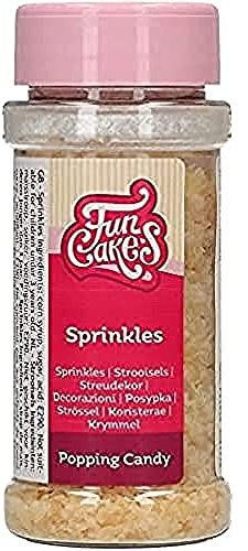FunCakes Popping Candy Knallbonbon, 70 g | Prickelnden Zuckerkristalle, Knallendes gefühl im Mund, Perfekt für Cookies und andere Leckereien, Sprinkles