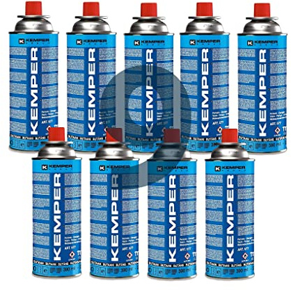 9 PIÈCES - Bombe cartouche à gaz de 390 ml (227 gr) Kemper 577 idéal pour cuisinières et cuisinières portables type bistro…
