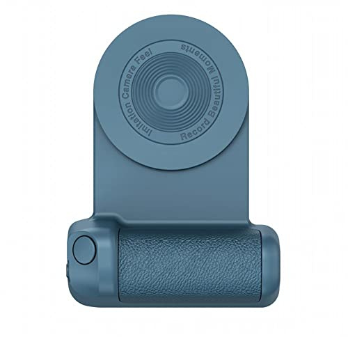 Agarre universal para selfies, base de carga magnética inalámbrica, soporte de fotografía Bluetooth (vlog, ergonómico, estabilizador, azul)