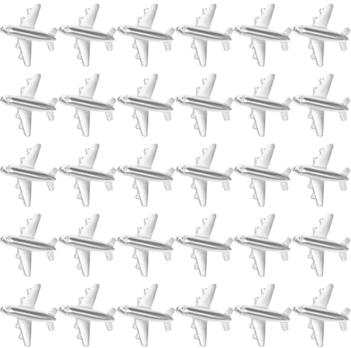Lurrose 30 Stücke Metall Pinnadeln Reißnägel Stecknadeln Reißzwecken Flugzeug Push Pinnwandnadeln Markiernadeln Karte Foto Weltkarte Kork Board Stoffmarkierung Bürobedarf Silber