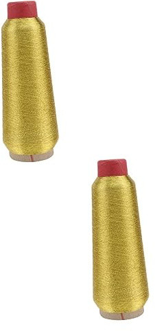 EXCEART 2piezas Hilo Metálico Para De Yardas Color Dorado Para Proyectos De Costura y Máquina