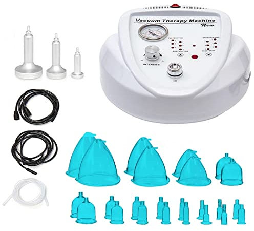 XJZHANG Vakuumtherapiegerät Körperformungsmassagegerät Hautverjüngungsmassagegerät Schröpftherapie-Sets Mit 30 Saugnäpfen 3 Pumpen Für Frauen