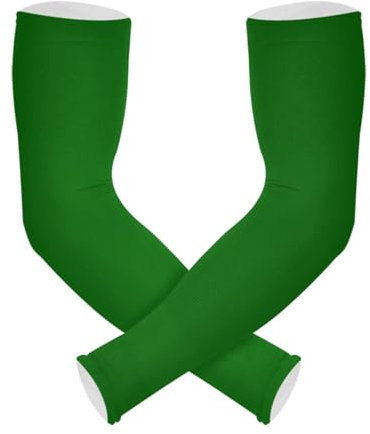 RPLIFE Manga de compresión UV azul mineral, mangas de brazo de refrigeración para ciclismo, manga de brazo juvenil, mangas de ciclismo para hombres, Verde oscuro, talla única