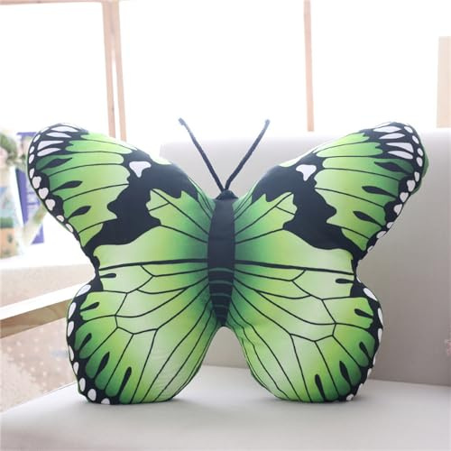 Herfair Schön Schmetterling Kissen Realistisch Schmetterling Plüschtier Flauschiges Stofftier Kissen Tier Plüschkissen Spielzeug Geschenk gefüllt für Kinder Erwachsene