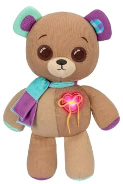 Thready Bear - Osito de Peluche Interactivo, Osito Que Cobra Vida para Convertirse en tu Mejor Amigo, Mueve Sus Ojos y Emite Sonido Cuando le Hablas, Niños de +5 años, Famosa (THR00000)