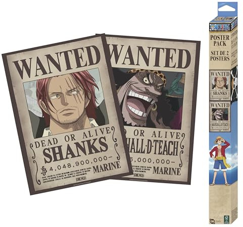 GB eye - One Piece Set 2 Chibi Poster Wanted Shanks & Blackbeard