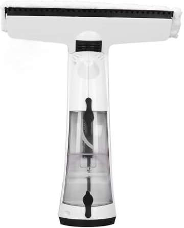 Aspiratore per Finestre a Batteria, Lavavetri Elettrico, Aspiratore per Finestre Senza Fili a Batteria da 2000 MAh per Vetro, Piastrelle, Specchi, Spruzzo D'acqua, Funzioni di