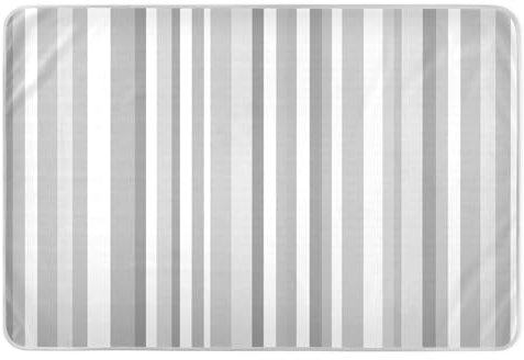 Minimalistische gestreifte graue Matratzenschoner-Pads, waschbar, waschbar, wiederverwendbar, Inkontinenzeinlagen für Frauen, wiederverwendbare Pads für Bett