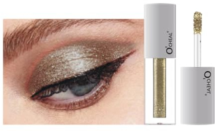 O'CHEAL Glänsande flytande metalliska ögonskuggor, snabbtorkande, långvarig, pigmenterad opacitetshandtag med en tork, färgad stick-eyeliner 4 ml 06#