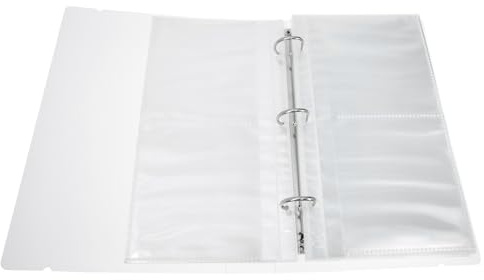 FUTUREORYY Art Portfolio Album for Oil Pastels Portable Artwork Storage Book 10-Piece Postcard Sleeves Waterproof Art Organizer for Artists and Students